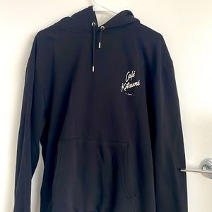 Maison Kitsune cafe kitsune black hoodie size XL